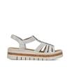 Rieker Platform Strappy Sandal - Silver